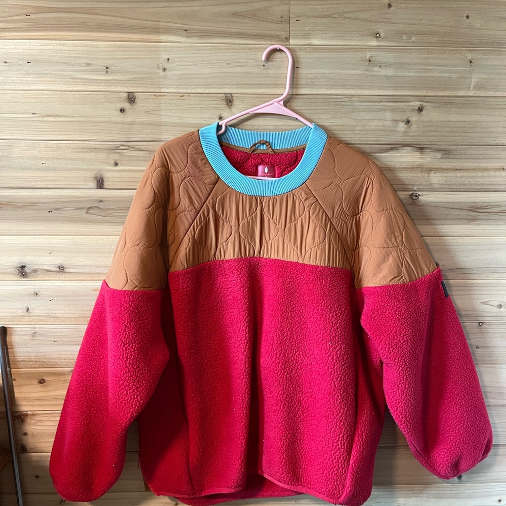 FP Movement Drifter Quilted Colorblock Fleece Pullover
